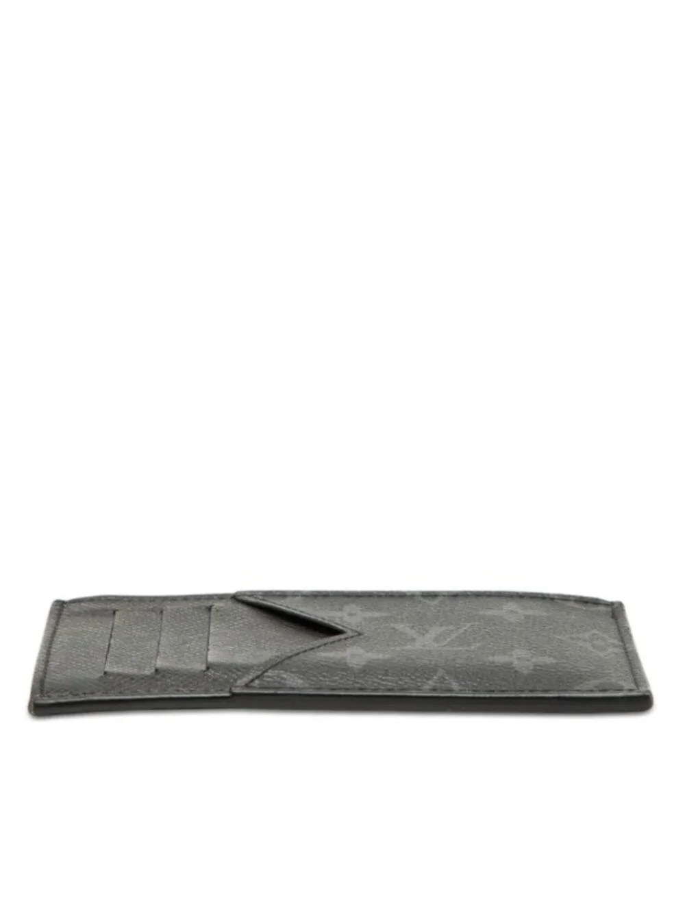 Louis Vuitton Monogram Eclipse Coin Card Holder Case Noir Black Leather